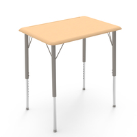 Cartmay Mobilier scolaire moderne Ensemble bureau et chaise en bois à coque en plastique à hauteur réglable