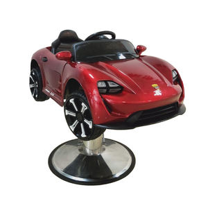 Chaise de barbier pour enfants réglable en hauteur, modèle voiture rouge personnalisable, avec pompe robuste et revêtement en cuir PU, idéale pour les salons et les écoles - Product Image 2
