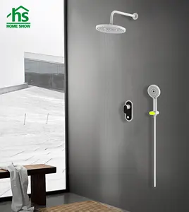 Factory Supplier Hot Sale Bathroom Wall Mounted Thermostatic Bath Rain Shower Mixer Set Concealed Copper Shower Valve System