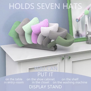 Factory Custom PMMA Acrylic Baseball Cap Display <b>Stand</b> Fashionable <b>Hat</b> Shelf Organizer and Display Rack - Product Image 5