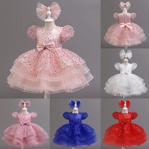 Robe de soirée pour filles, robe de princesse, longueur mi-longue, robe de soirée de luxe légère pour spectacle sur scène - Product Image 2