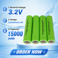 Cellule LiFePO4 32140 à borne clou pour panneau solaire, 3.2V 15Ah 48Wh, rechargeable, décharge 3C, durée de vie 3000+ cycles