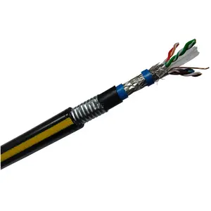 เทปเหล็กหุ้มเกราะ Sftp Cat6 <span class=keywords><strong>Cat6a</strong></span> เชื่อมโยงสายใต้ดินโดยตรงฝังศพ Category6เครือข่ายสายไฟฟ้าต้านทานรังสียูวี - Product Image 1