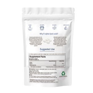 Factory Wholesale R Alpha Lipoic Acid Softgels 600mg with Coconut Oil Support Heart &amp; Liver Health Non-GMO, Gluten Free, No Soy - Product Image 2