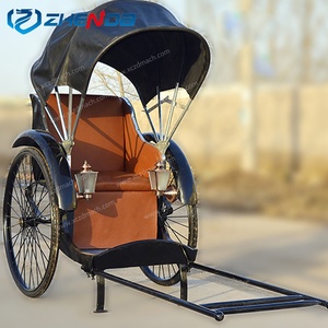 Rickshaw Negro para Turismo, Carruaje/Carreta Tirada por Caballos para Transporte Especial en Venta - Product Image 1