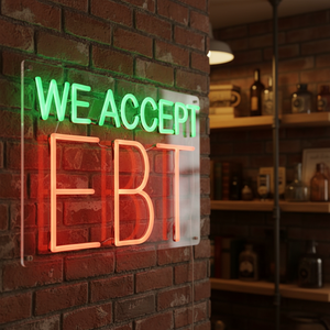 Letrero de Neón Personalizado con Logotipo EBT, Luces de Neón Decorativas para Colgar en la Pared, Letreros de Neón Personalizados para Tiendas de Comestibles - Product Image 5