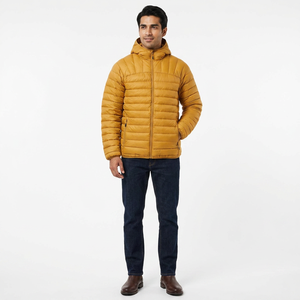 <b>Men's</b> Winter Puffer <b>Jacket</b> Canvas Lightweight Quilted <b>Warm</b> Insulated Windproof Breathable Outdoor Coat Hiking Travel Front - Product Image 1