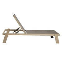 Chaise longue de jardin moderne pour l'extérieur, en aluminium thermolaqué, pour la plage, transat inclinable