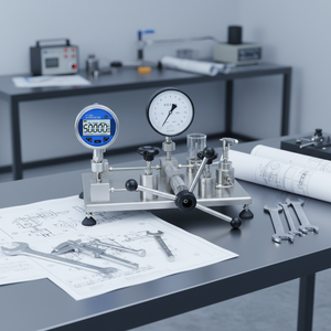Calibrateur hydraulique multi-médias Shelok XY2003 pour manomètres, transmetteurs et contrôleurs de haute précision - Product Image 1