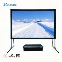 Écran de projection portable XJK 120 150 300 pouces, pliage rapide, utilisé en extérieur avec tissu de projection avant et arrière