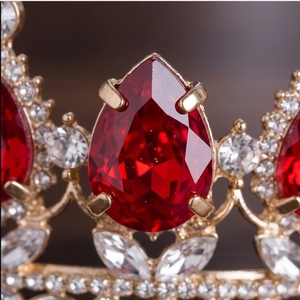 Tiara de Cristal de Lujo <span class=keywords><strong>para</strong></span> Boda, Corona <span class=keywords><strong>para</strong></span> Quinceañera, Hecha a Mano, Chapada en Oro, Tocado Nupcial, Lista <span class=keywords><strong>para</strong></span> Enviar - Product Image 4