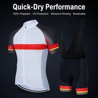 Ensemble de maillot de cyclisme d'été à manches courtes, short à bretelles à séchage rapide, vêtements de vélo pour hommes, pour la conduite sur route