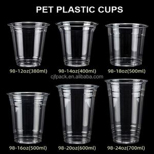 Vaso Desechable de PET con Logotipo Personalizado, Impresión Serigráfica de Pared Simple para Jugo de Frutas, Té de Burbujas, Smoothie, Té con Leche, 700 ml - Product Image 5