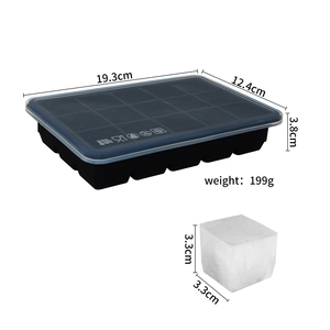 Non-stick 15 cavità in <span class=keywords><strong>Silicone</strong></span> cubetto di ghiaccio vassoio BPA Free personalizzato perfetto <span class=keywords><strong>Silicone</strong></span> cubetto di ghiaccio con coperchio - Product Image 3