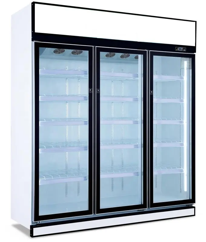 Réfrigérateur porte en verre à usages multiples, équipement de réfrigération à domicile, commercial, réfrigérateur d'exposition