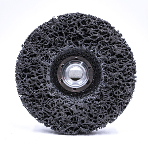 Disque <span class=keywords><strong>de</strong></span> décapage et <span class=keywords><strong>de</strong></span> nettoyage noir <span class=keywords><strong>de</strong></span> 5 pouces avec moyeu métallique et support en <span class=keywords><strong>fibre</strong></span> <span class=keywords><strong>de</strong></span> <span class=keywords><strong>verre</strong></span> pour le décapage <span class=keywords><strong>de</strong></span> la peinture et le nettoyage des joints <span class=keywords><strong>de</strong></span> soudure - Product Image 6
