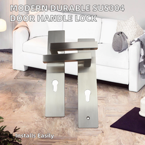 Modern Durable Security SUS304 Panel Handle Integral Lock with Easy Installation for Bathroom Apartment Bedroom Privacy Door - Product Image 2