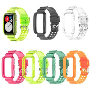 Correa de pulsera inteligente para <span class=keywords><strong>Huawei</strong></span> <span class=keywords><strong>Watch</strong></span>, pulsera transparente de TPU integrada, compatible con <span class=keywords><strong>2</strong></span>/Active/Nueva - Product Image 1