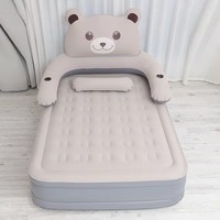 Matelas Gonflable Épais à Surface Floquée avec Pompe Électrique Intégrée – Lit d'Appoint Portable Confortable pour la Maison