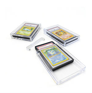 Estuche de exhibición de acrílico con tapa magnética para tarjetas clasificadas de la Copa <span class=keywords><strong>Mundial</strong></span> de Fútbol, protector de tarjetas deportivas y Pokémon, compatible con PSA Slab Case - Product Image 4