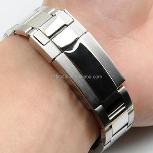 Luxe 316L roestvrijstalen horlogeband ketting 3 schakels 20mm/21mm RX horlogeband armbanden voor herenhorloge - Product Image 6