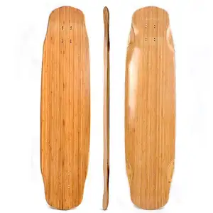 Beste Prijs Professionele Dansende Koolstofvezel Blanco Esdoorn Bamboe Longboard Skateboard Dek