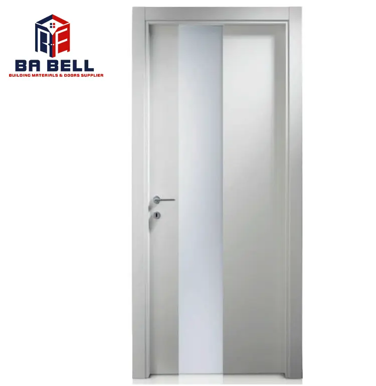 Bán Buôn Frosted Glass Insert Dự Án Thiết Kế Cửa Vật Liệu Xây Dựng Duy Nhất Nội Thất Cửa Ra Vào Văn Phòng Cửa Kính