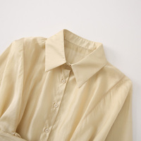 Ensemble chemise décontractée personnalisée de haute qualité chemise à nouer à la taille ensemble jupe en maille multicouche taille élastique ensemble deux pièces en maille pour femmes