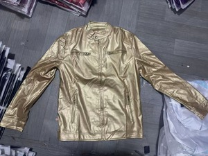 Venta al por mayor al por menor chaqueta de PU para hombres europeos y americanos para hombres adolescentes chaqueta de cuero Punk con cuello de pie para hombres - Product Image 6