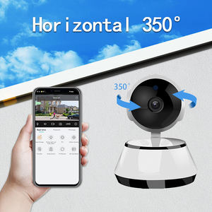 Mini caméra de surveillance intérieure sans fil WiFi pour bébé, caméra IP de sécurité domestique avec sirène intégrée et suivi PTZ - Product Image 2