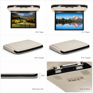 Écran IPS monté sur appuie-tête, moniteur de divertissement pour sièges arrière avec télécommande, USB, SD, AV, 1080P, écran rabattable, affichage en hauteur, 12V - Product Image 2