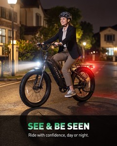 Bicicleta Eléctrica Inteligente Actbest Cozy con Llantas Gruesas de 24*3.0 Pulgadas, 48V15.6AH, Aplicación Inteligente y Conectividad - Product Image 6