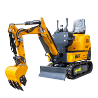 Mini-excavatrice à chenilles de 0,6 tonne pour usage familial, avec livraison gratuite