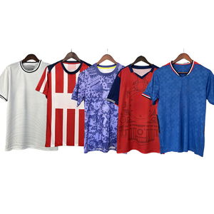 2025-26, новая дешевая мужская футболка белого, красного и синего цвета, Футбольная майка тайского качества, Футбольная майка - Product Image 4