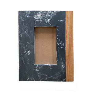 Cornice foto in marmo legno decorazione per la casa rettangolo bianco cornici album fotografici accessori - Product Image 4