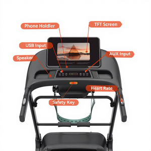 <span class=keywords><strong>Tapis</strong></span> roulant semi-commercial multifonctionnel <span class=keywords><strong>130</strong></span> <span class=keywords><strong>kg</strong></span>, inclinaison automatique, 2,5 CV, pour usage domestique, pliable - Product Image 2