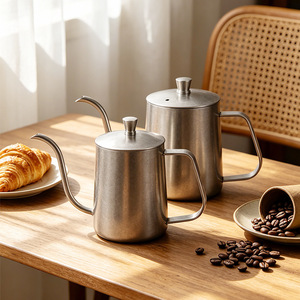 Bollitore <span class=keywords><strong>Vintage</strong></span> in Acciaio Inox con Beccuccio a Collo d'Oca per Caffè, 350ml, per Preparazione Manuale, Personalizzabile con Logo - Product Image 5