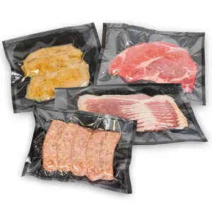 Panas Penyegelan Tas Tiga Sisi Segel Kemasan Kantong Plastik Vakum Kantong untuk Daging/Ikan/Sosis