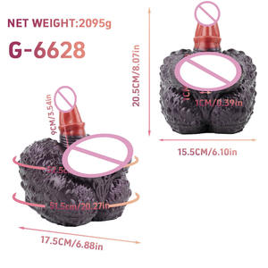 Masturbador Masculino, Vagina Realista de Bolsillo, Juguetes Sexuales, Nuevo, Culo de Animal (Caballo/Perro/Mono) con Dildo Monstruoso - Product Image 3