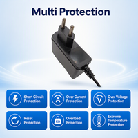Alimentation murale personnalisable AC/DC 12V 24V 1A 0.5A avec prise Inde – Adaptateur secteur pour éclairage et affichage