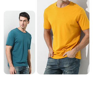 T-Shirt con colletto serigrafato 2025 pesante e 100% in bianco in cotone con vestibilità squadrata da uomo - Product Image 5