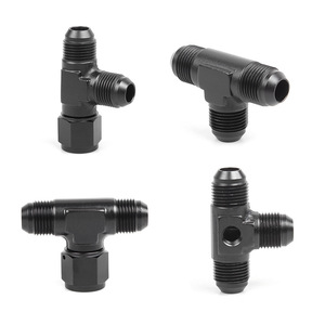 Connecteur automobile en métal noir AN8 1/8, raccord rapide pour refroidisseur d'huile, adaptateur en T pour frein, pour modification automobile - Product Image 1