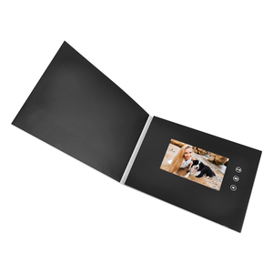 Carte de vœux vidéo compacte de 5 pouces, rechargeable, personnalisable, prend en charge les formats JPEG/<span class=keywords><strong>GIF</strong></span>/BMP MP3/MP4 pour l'immobilier/les associations caritatives/les commémorations de bébés - Product Image 6