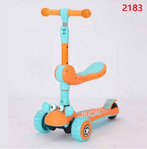 Trottinette pour enfants moderne en plastique pliable et réglable en hauteur, âges 3-12, <span class=keywords><strong>carrosserie</strong></span> graffiti, plateau en PU extra large antidérapant, éclairage - Product Image 4