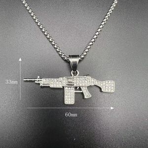 Hip Hop Arms Out CZ impermeable de acero inoxidable joyería de moda colgante collares 18K chapado en oro para hombres y mujeres al por mayor 2025 - Product Image 6