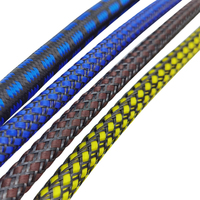 Protector de Cable trenzado PET negro y rojo de alta densidad, 2m, 4mm, 6mm, 8mm, 10mm, 12mm, 14mm, 16mm, 20mm, 25mM, 30mm, 40mm