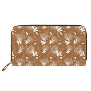 Suministro de fábrica Productos de tendencia Privado Personalizado Exquisito y duradero Hawaiano Lehua Pu Cartera de cuero - Product Image 5