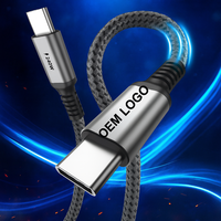 Vente en gros OEM LOGO PD 240W USB3.1 480Mbps Type C à C Câble 48V/5A Charge rapide Transfert de données Cordon USB C