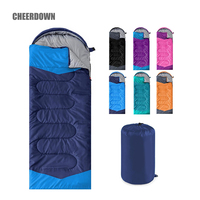 Sac de couchage pour adultes, 3 saisons, type enveloppe, à capuche, imperméable, pour le camping