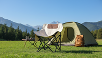 Fournisseur fiable, chaise pliante en métal durable, chaise de camping portable pour l'extérieur, de bonne qualité